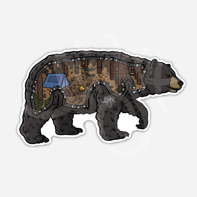 Bear Pines Vinyl Sticker