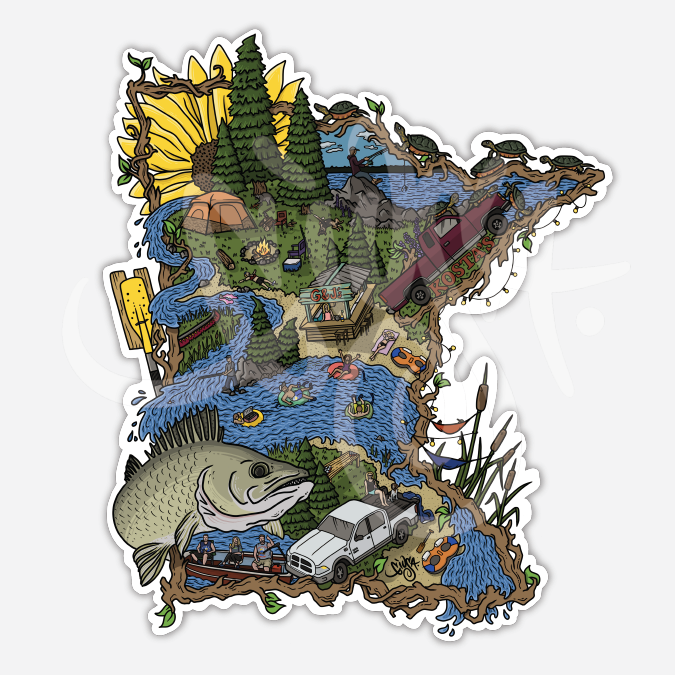 Minnesota Summer Vinyl Sticker