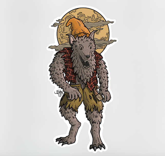 Lobo Gnomie Vinyl Sticker
