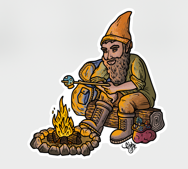 Mello Gnomie Vinyl Sticker