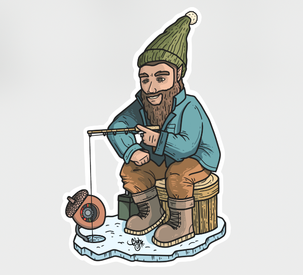 Mr. Patience Gnomie Vinyl Sticker