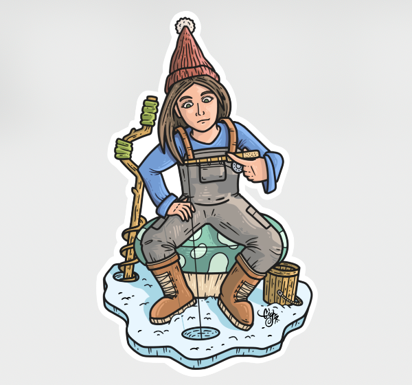 Ms. Patience Gnomie Vinyl Sticker