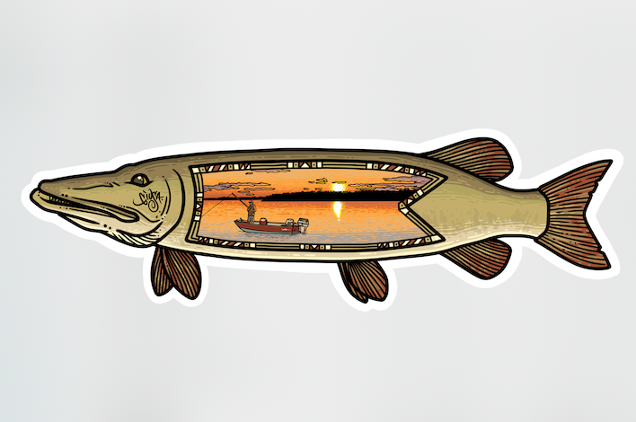 Muskie Bay Vinyl Sticker