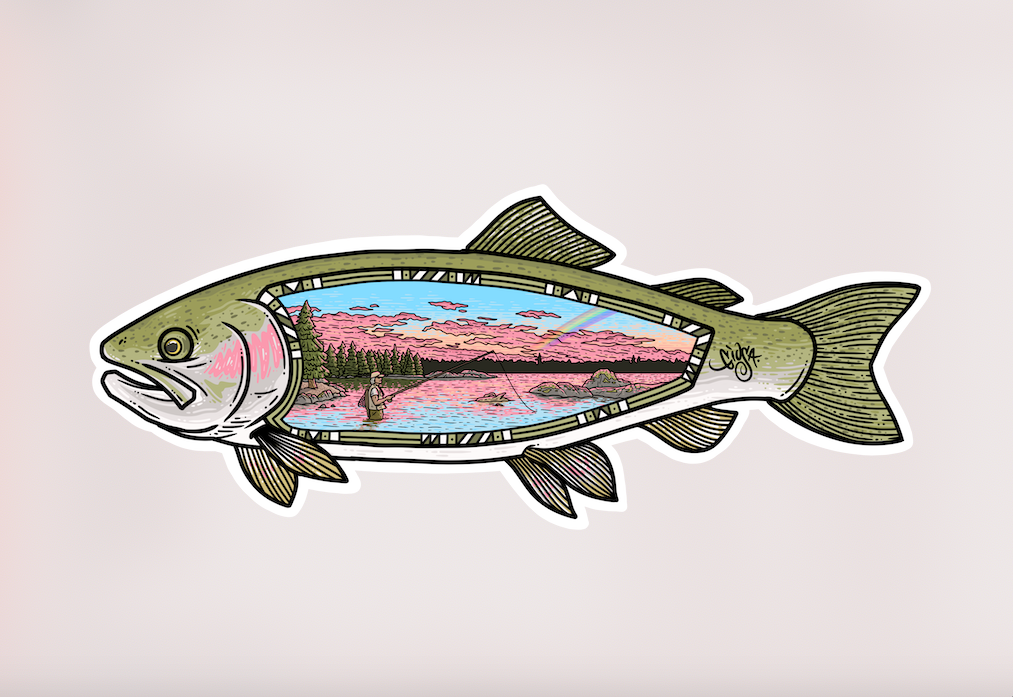 Rainbow River Vinyl Sticker