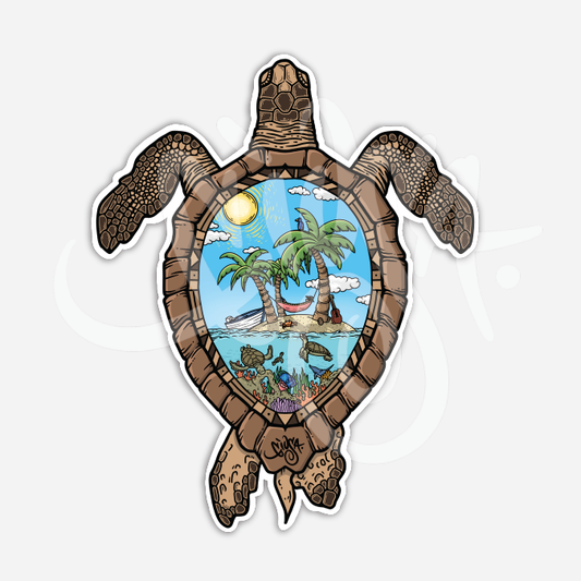 Turtle Island Vinyl Sticker